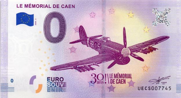 Billet Euro Souvenir 2018 - Le Mémorial de Caen