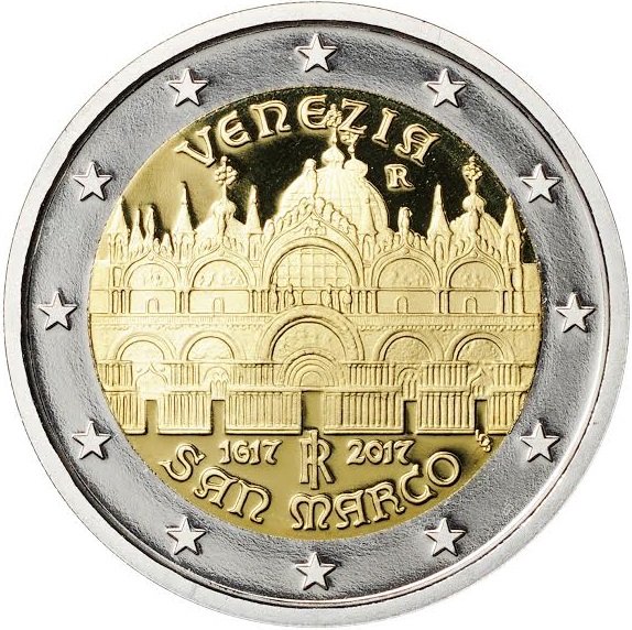 2 Euro Gedenkmünze Italien 2017 PP - Basilica di San Marco in Venedig
