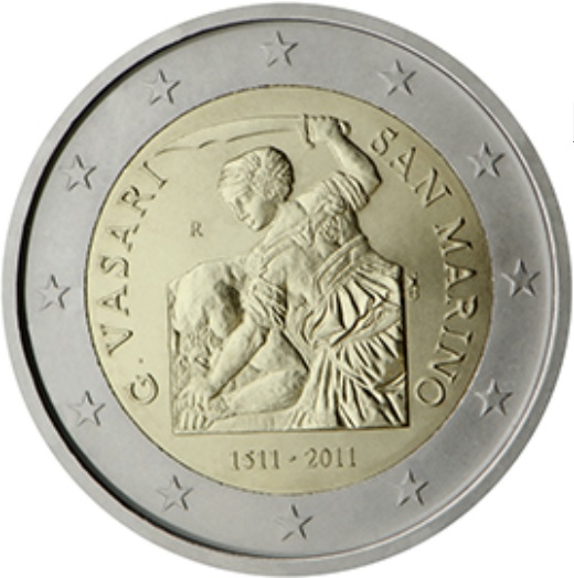 2 Euro Gedenkmünze San Marino 2011 - Giorgio Vasari
