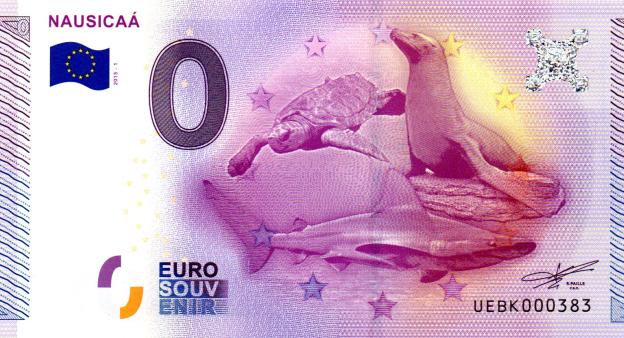 0 Euro Souvenirschein 2015 Frankreich UEBK - Nausicaa