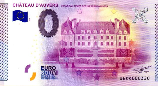 0 Euro Souvenirschein 2015 Frankreich UECK - Château d'Auvers