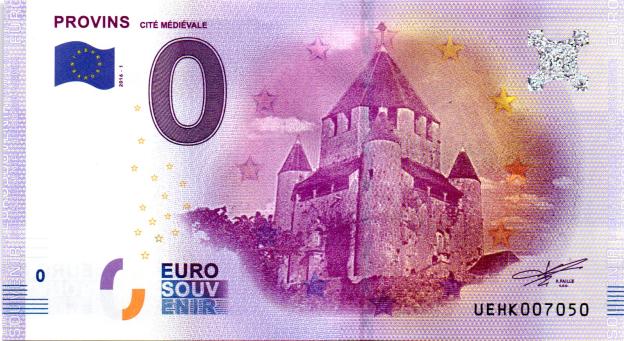 0 Euro Souvenirschein 2016 Frankreich UEHK - Provins, Cité Médiévale