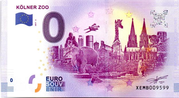 0 Euro Souvenirschein 2017 Deutschland XEMB-2 - Kölner Zoo