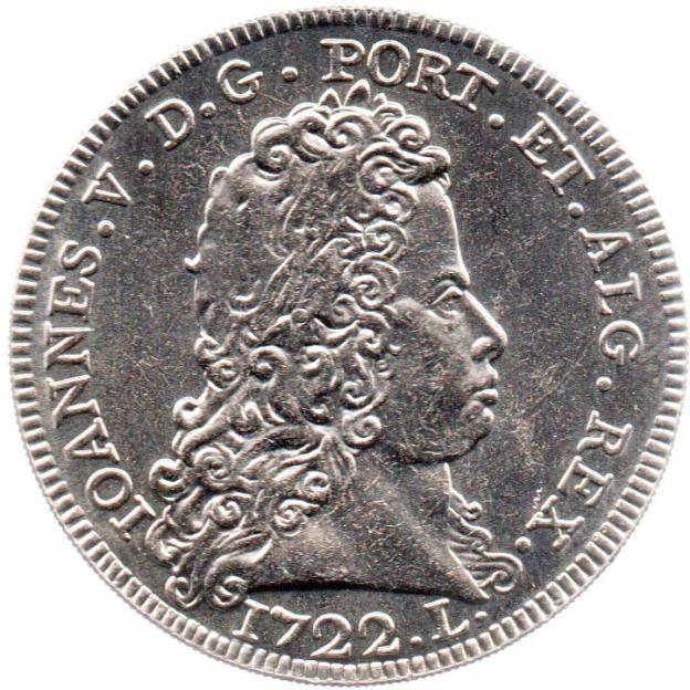 Historische Münze, A Peça, während der Regierungszeit von Johann V. von Portugal