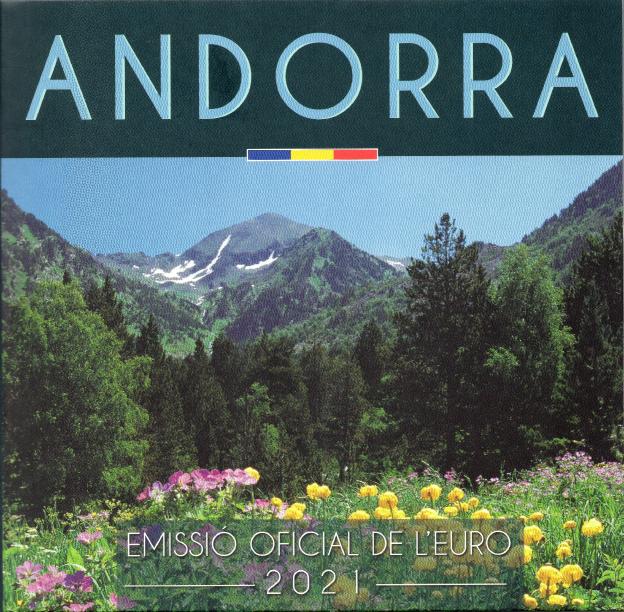 Euro Kursmünzenserie Stempelglanz (ST) - Andorra 2021