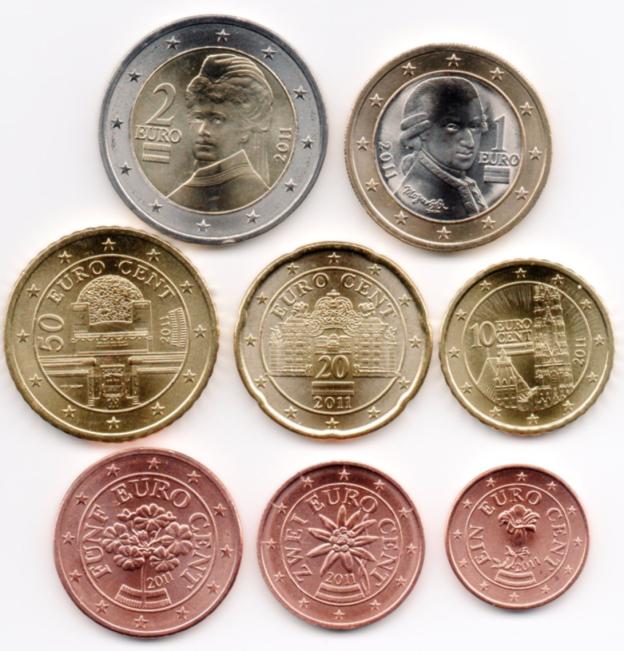 Euro Münzsatz Unzirkuliert UNC - Österreich 2007 (2 Euro Vertrags von Rom)