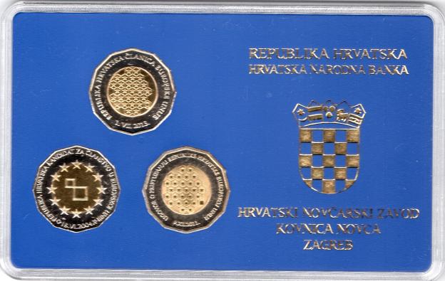 Gedenkmünzensatz von Kroatien 2004/2012/2013