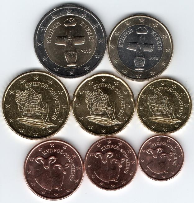 Euro Münzsatz Unzirkuliert UNC - Zypern 2015