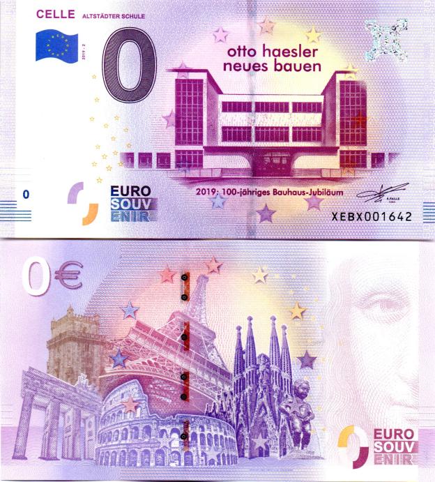 Euro Souvenir-Note 2019 XEBX - Celle Altstädter Schule