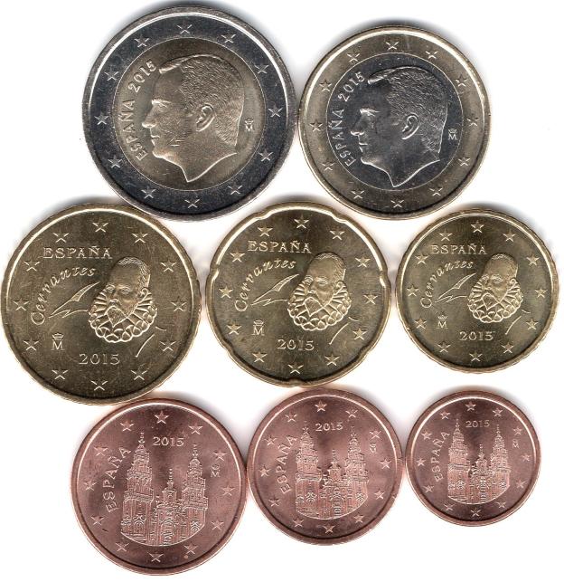 Euro Münzsatz Unzirkuliert UNC - Spanien 2015