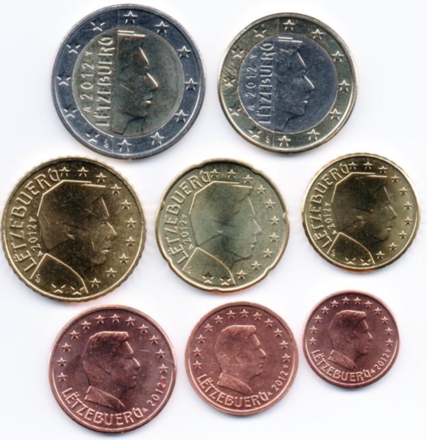 Euro Münzsatz Unzirkuliert UNC - Luxemburg 2012