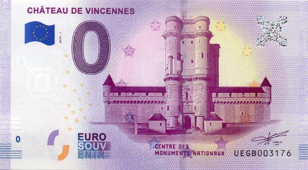 Euro Souvenir-Note 2018 - Château de Vincennes