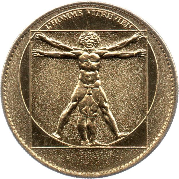 Mini-Medaille Arthus-Bertrand - Clos Lucé - Leonardo da Vinci, L'Homme Vitruvien