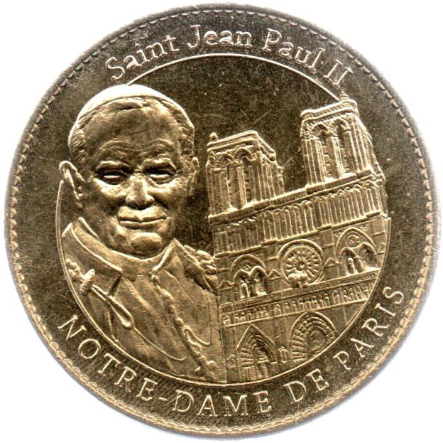 Mini-Medaille Arthus-Bertrand - Cathédrale Notre-Dame de Paris, Saint Jean Paul II