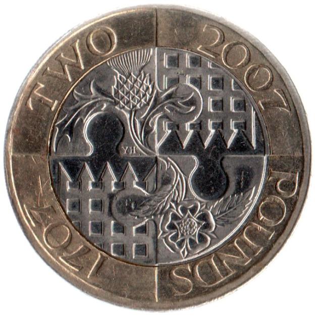 2 Pfund Gedenkmünze Vereinigtes Königreich 2007 - Acts of Union 1707