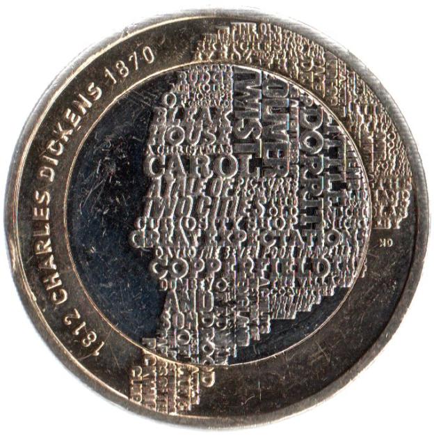 2 Pfund Gedenkmünze Vereinigtes Königreich 2012 - Charles Dickens
