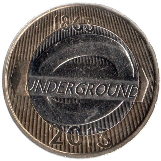 2 Pfund Gedenkmünze Vereinigtes Königreich 2013 - Underground