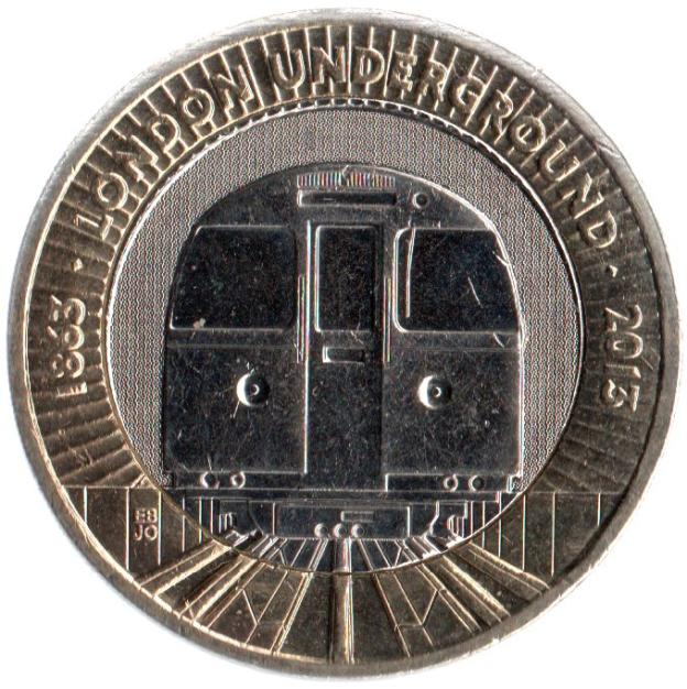 2 Pfund Gedenkmünze Vereinigtes Königreich 2013 - London Underground