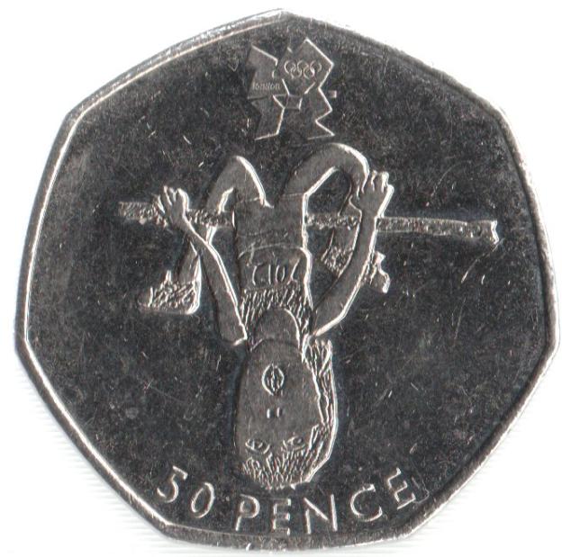 50 Pence Gedenkmünze Vereinigtes Königreich 2011 - Athletik