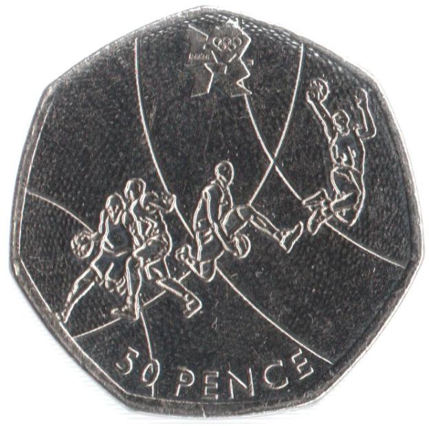 50 Pence Gedenkmünze Vereinigtes Königreich 2011 - Basketball