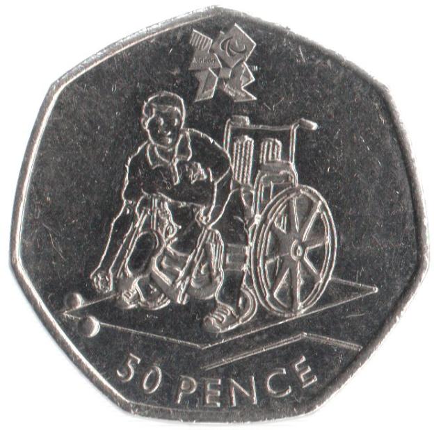 50 Pence Gedenkmünze Vereinigtes Königreich 2011 - Boccia