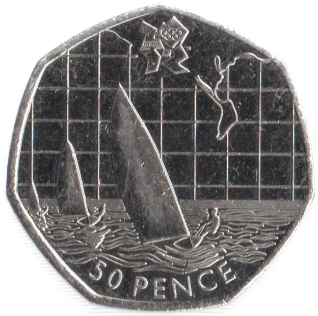 50 Pence Gedenkmünze Vereinigtes Königreich 2011 - Segeln