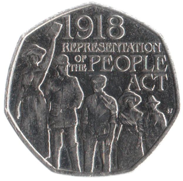 50 Pence Gedenkmünze Vereinigtes Königreich 2018 - People Act 1918