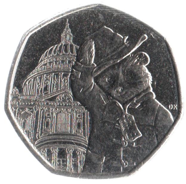 50 Pence Gedenkmünze Vereinigtes Königreich 2019 - Paddington an der Kathedrale von Saint Paul