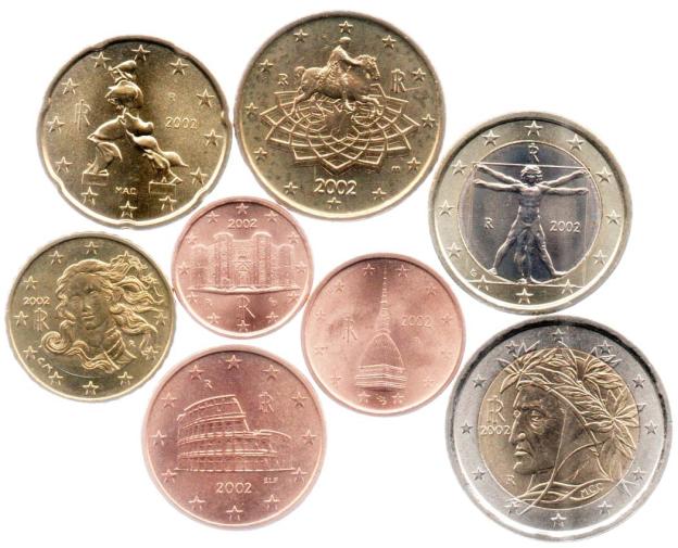 Euro Kursmünzensatz Unzirkuliert Italien