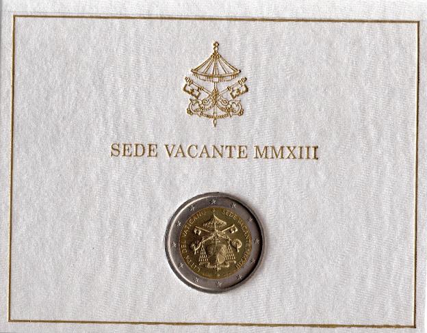 2 Euro Gedenkmünze Vatikanstadt 2013 - Sede Vacante