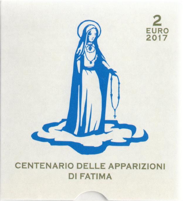 2 Euro Gedenkmünze Vatikanstadt 2017 PP - Erscheinungen von Fatima