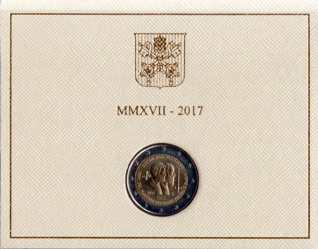 2 Euro Gedenkmünze Vatikanstadt 2017 - Heiligen Petrus & Paulus