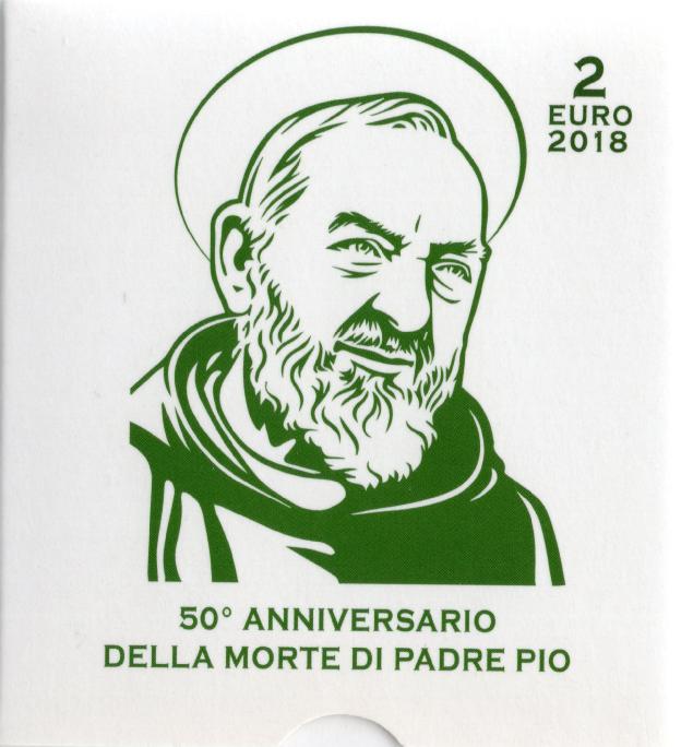 2 Euro Gedenkmünze Vatikanstadt 2018 PP - Pater Pio