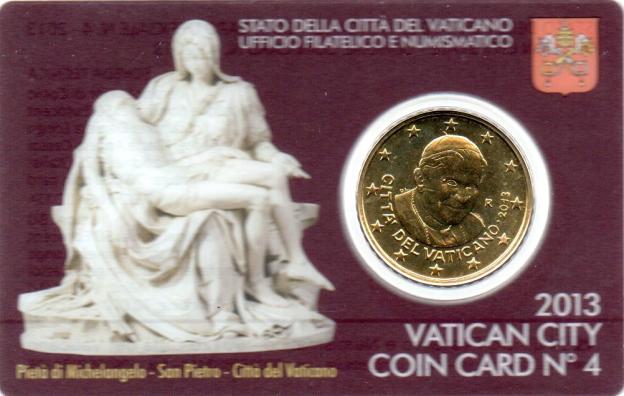 50 Cent Euro Vatikanstadt 2013 Coin Card