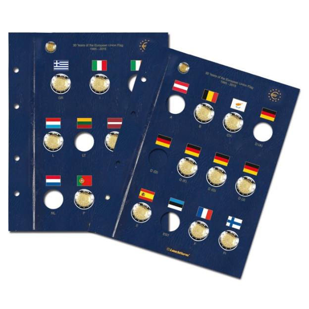 Münzblätter 30 Jahre EU-Flagge
