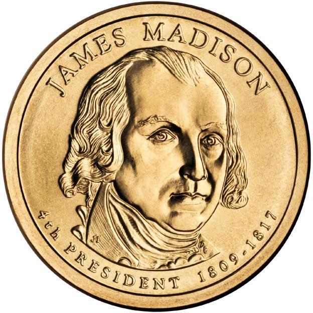 1 Dollar United States 2007 P - James Madison