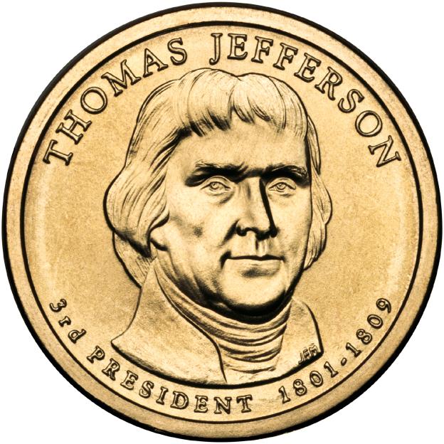 1 Dollar United States 2007 D - Thomas Jefferson
