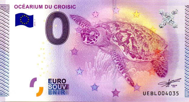 0 Euro Souvenir Note 2015 France UEBL - Océarium du Croisic
