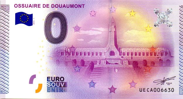 0 Euro Souvenir Note 2015 France UECA - Ossuaire de Douaumont