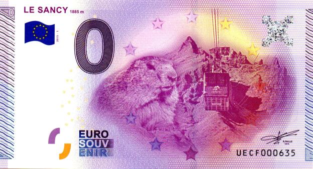 0 Euro Souvenir Note 2015 France UECF - Le Sancy