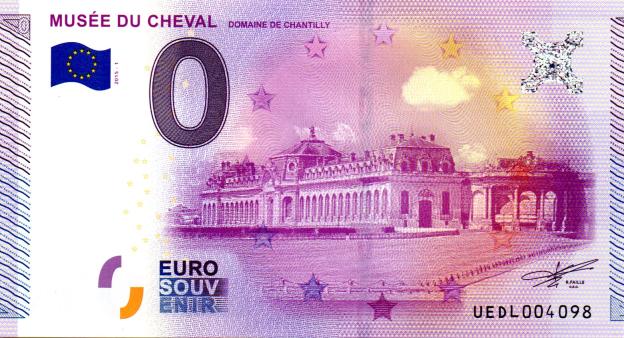 0 Euro Souvenir Note 2015 France UEDL - Musée du Cheval
