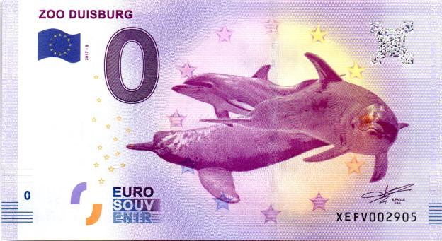 0 Euro Souvenir Note 2017 Germany XEFV-5 - Zoo Duisburg