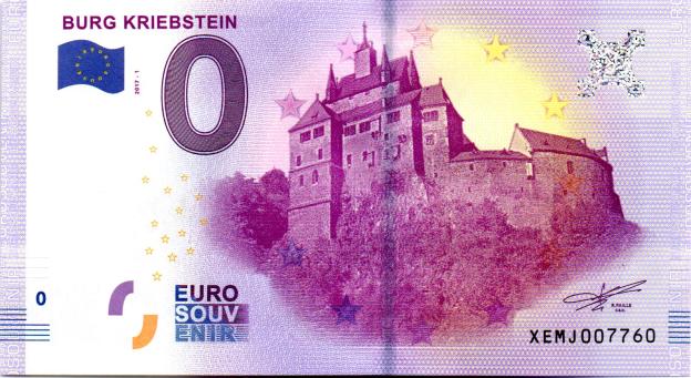 0 Euro Souvenir Note 2017 Germany XEMJ - Burg Kriebstein
