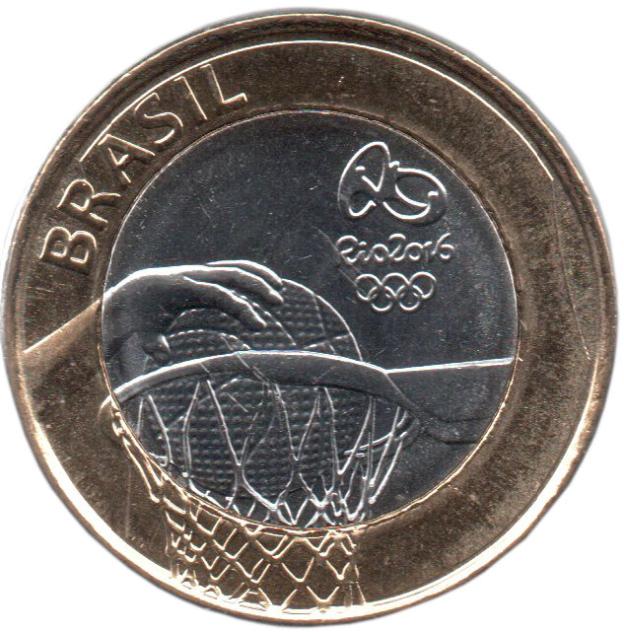 1 Real Commemorative of Brazil 2015 - Basketball
