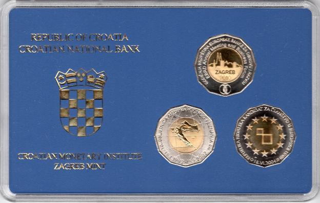 Commemorative Coin Set of Croatia 2002/2004/2010