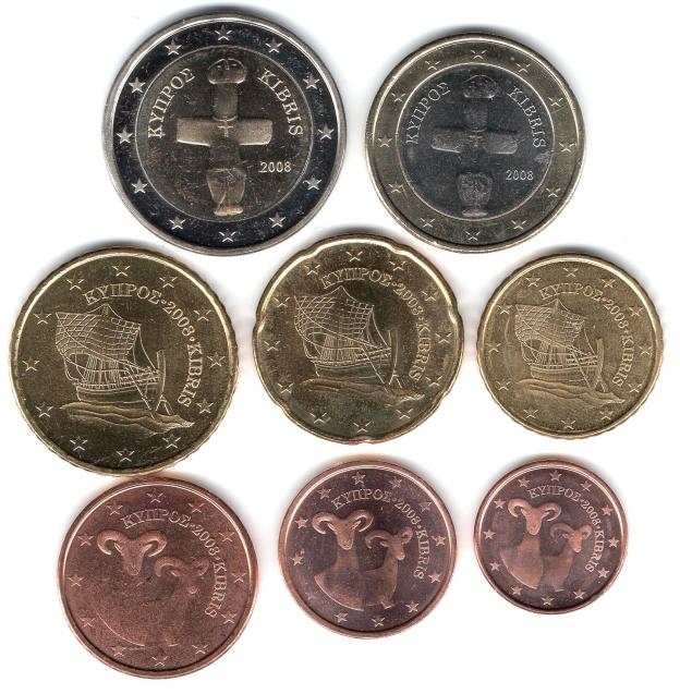 Euro Coin Set Uncirculated UNC - Cyprus 2008