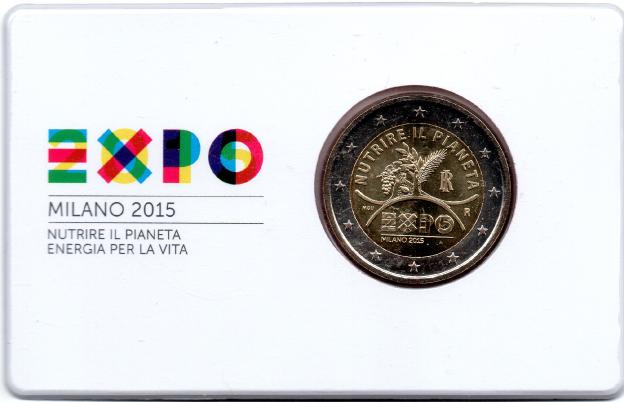 2 Euro Commemorative of Italy 2015 BU - EXPO Milano 2015