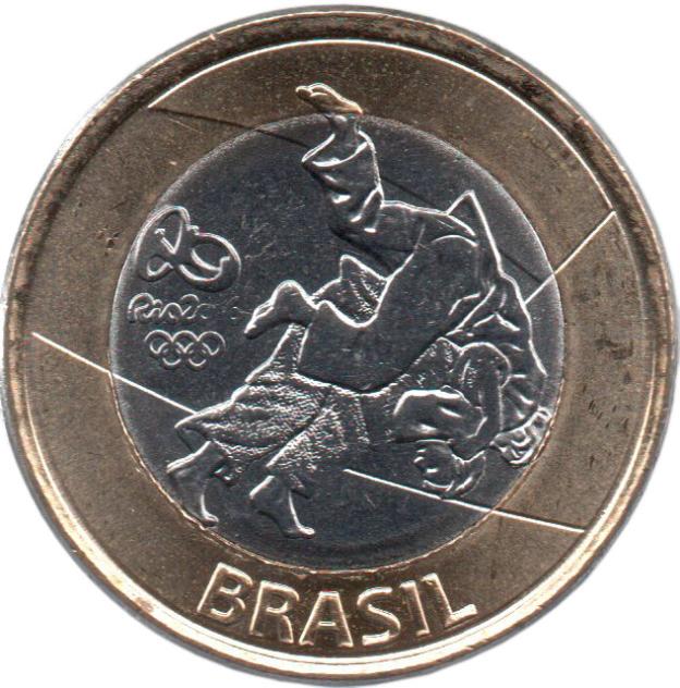 1 Real Commemorative of Brazil 2015 - Judo