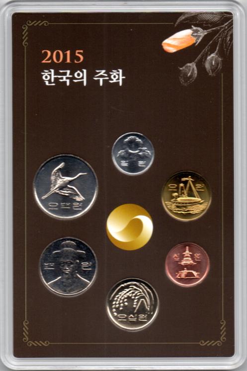 Coin Set Brilliant Uncirculated - South Korea 2015