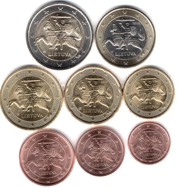 Euro Coin Set Uncirculated Lithuania 2015